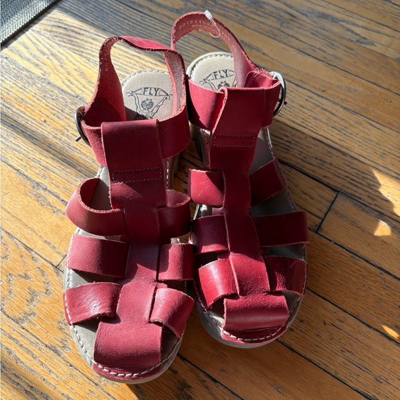Fly London Shoes - Brand new, never worn. FLY London Emme red fisherman’s sandal. Size 40 (9).